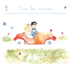Mari&eacute;s en voiture : c&eacute;l&eacute;bration joyeuse